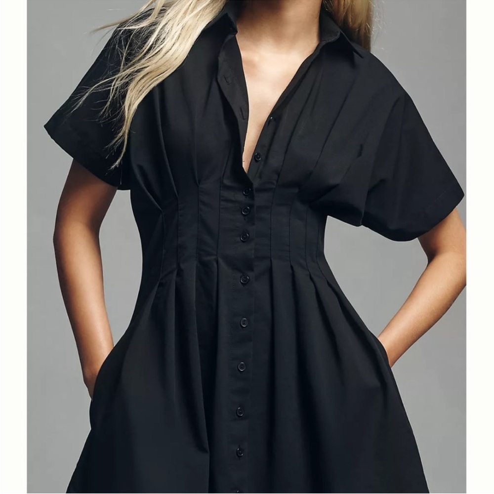 Anthropologie the Tobie mini shirt dress by Exquise